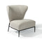 Ima Fan Armless Lounge Chair  option Black Powder Coat