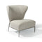 Ima Fan Armless Lounge Chair  option Polished Stainless Steel