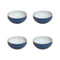 Essentials Cereal Bowl (Set of 4)  option Navy / White