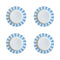 Essentials Dessert Plate (Set of 4)  option Acqua / White