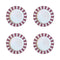 Essentials Dessert Plate (Set of 4)  option Burgundy / White