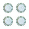 Essentials Dessert Plate (Set of 4)  option Green / White