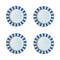 Essentials Dessert Plate (Set of 4)  option Navy / White
