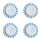 Essentials Dinner Plate (Set of 4)  option Acqua / White