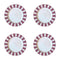Essentials Dinner Plate (Set of 4)  option Burgundy / White