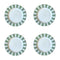 Essentials Dinner Plate (Set of 4)  option Green / White