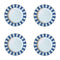 Essentials Dinner Plate (Set of 4)  option Navy / White