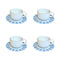Essentials Mug and Saucer (Set of 4)  option Acqua / White