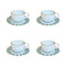 Essentials Mug and Saucer (Set of 4)  option Green / White