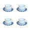 Essentials Mug and Saucer (Set of 4)  option Navy / White