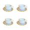 Essentials Mug and Saucer (Set of 4)  option Yellow / White