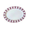 Essentials Oval Serving Plate  option Burgundy / White