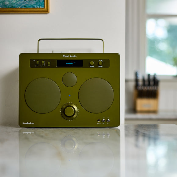 Tivoli Audio Songbook Bluetooth Speaker with Built-In Pre-Amp and Carrying Handle (Blue Tivoli Audio Songbook Bluetooth Speaker with Built-In Pre-Amp and Carrying Handle (Blue
