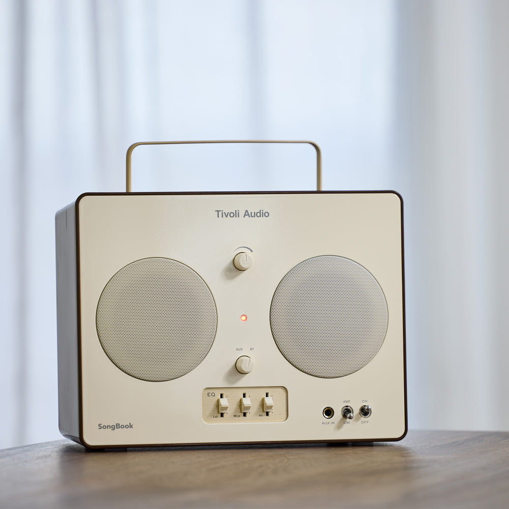 Tivoli Audio Songbook Sistema Audio Bluetooth Premium - Suono Vintage Con Radio E Ingresso AUX - Colore Crema