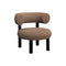 Fat Lounge Chair  option Polished Black Steel