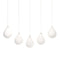 Flare Bead Linear LED Chandelier  option Opal