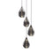 Flare Bead Round LED Chandelier  option Silver
