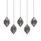 Flare Top Linear LED Chandelier  option Silver