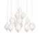 Flare Top Mega LED Chandelier  option Opal
