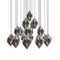 Flare Top Mega LED Chandelier  option Silver