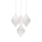 Flare Top Round LED Chandelier  option Opal