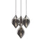 Flare Top Round LED Chandelier  option Silver