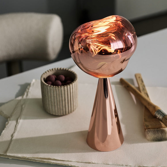 Copper led table lamp new arrivals
