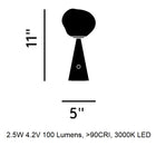 Black Melt Portable LED Table Lamp OPEN BOX