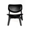Slab Lounge Chair  option Black Leather / Black Oak