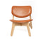 Slab Lounge Chair  option Cognac Leather / Natural Oak