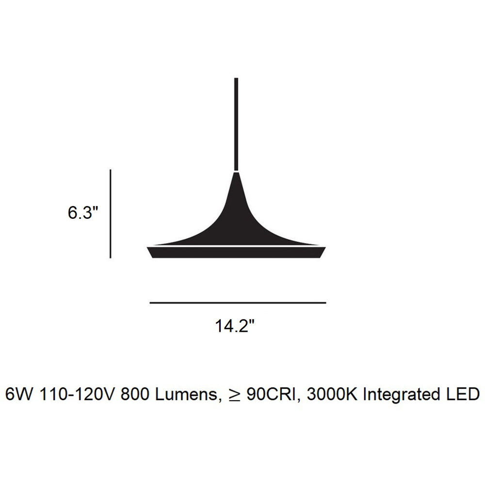 Unbeaten Wide LED Pendant Light