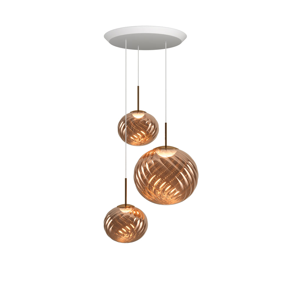 Whirl Trio Round LED Chandelier