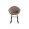 TA Upholstered Rocking Chair with Metal Base  option Brown