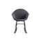 TA Upholstered Rocking Chair with Metal Base  option Dark Grey