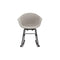 TA Upholstered Rocking Chair with Metal Base  option Grey