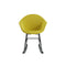 TA Upholstered Rocking Chair with Metal Base  option Mustard