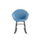 TA Upholstered Rocking Chair with Metal Base  option Ocean Blue