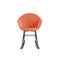 TA Upholstered Rocking Chair with Metal Base  option Red