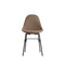 TA Upholstered Side Chair with Metal Base  option Brown