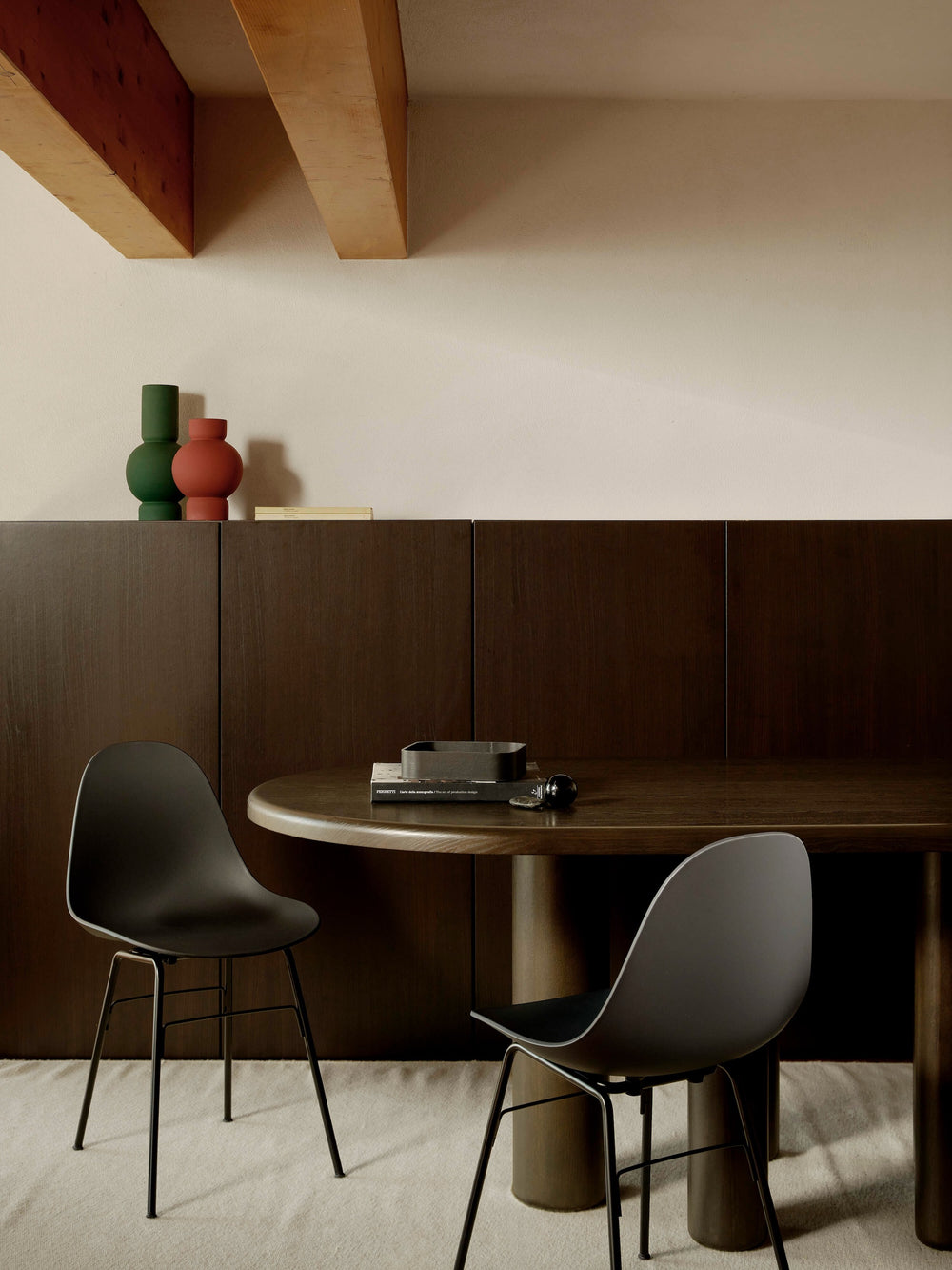 TA Upholstered Side Chair with Metal Base