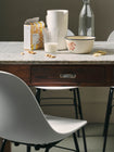 TA Upholstered Side Chair with Metal Base