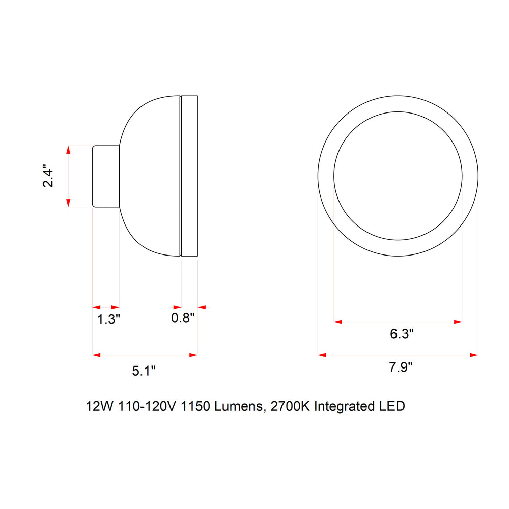Molly LED Wall/Ceiling Light