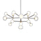 Nabila Chandelier  option Clear / Brushed Brass
