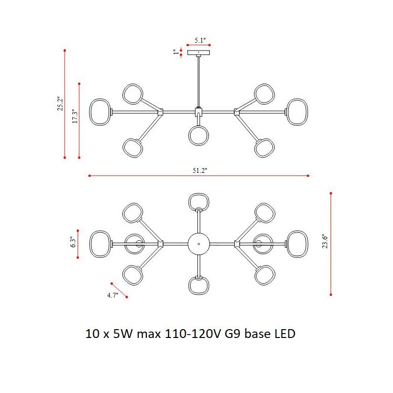 Nabila Linear Chandelier