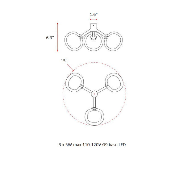 Nabila Wall/Ceiling Light