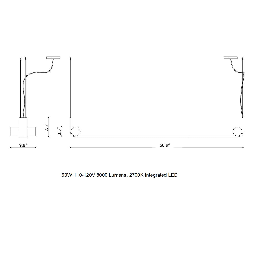 Nastro Linear LED Pendant Light