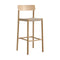 Betty Webbed Stool  option Lacquered Solid Oak / Natural Linen Webbing