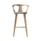 In Between Seat Upholstered Stool  option Fiord 251 / Oiled Oak