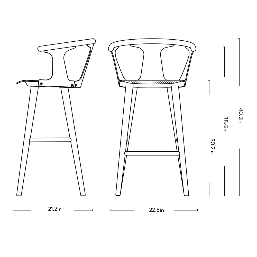 In Between Seat Upholstered Stool