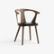 In Between Upholstered Dining Armchair  option Black Noble Leather / Smoked Oiled Oak